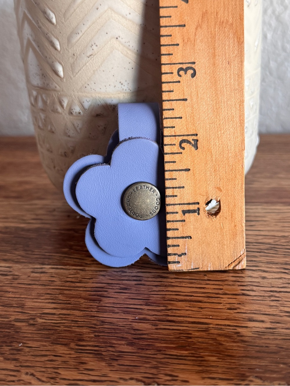 Portland Leather Goods PLG Lavender Light Purple Flower Snap - Picture 4 of 5